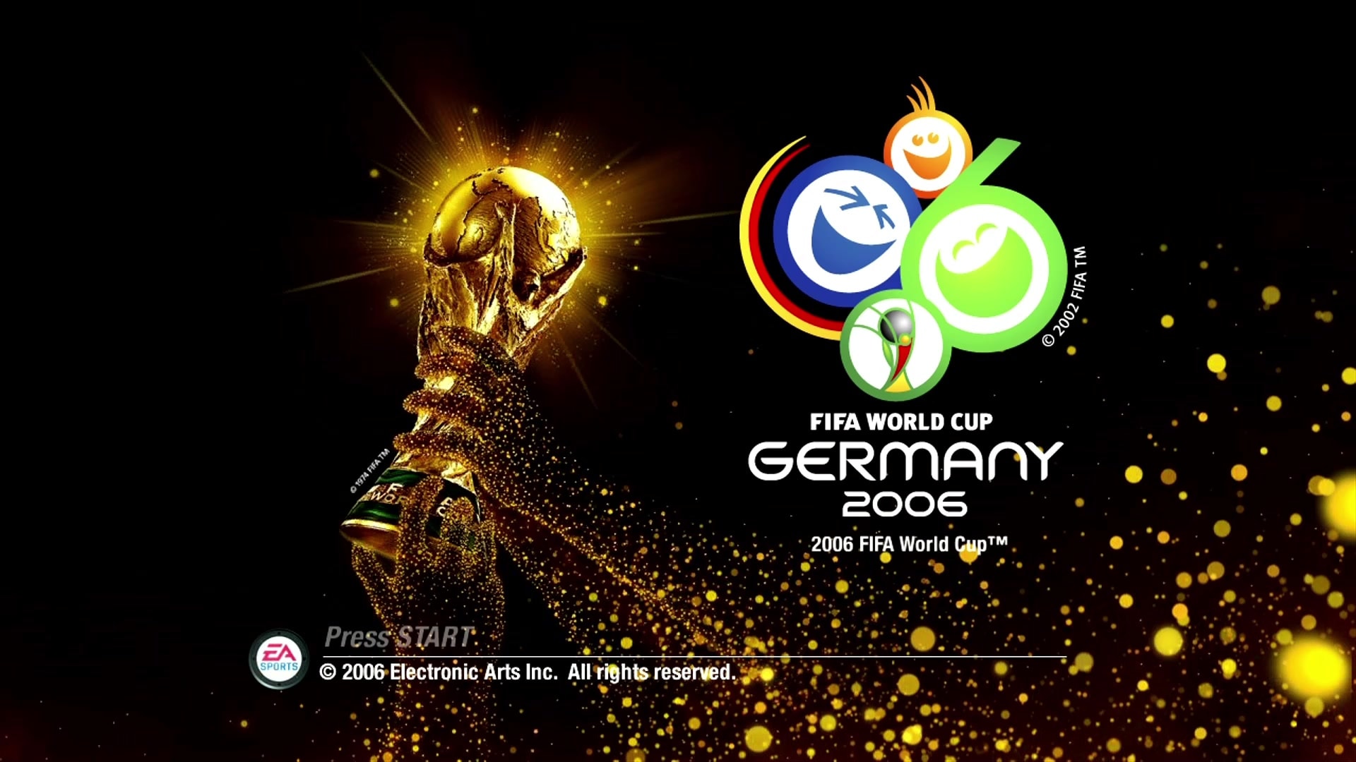 2006 FIFA World Cup title screen for Xbox 360